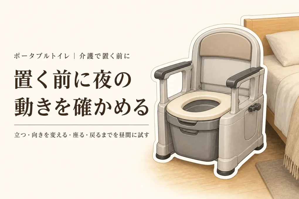 ポータブルトイレを介護で置く前に確認すること｜夜間の動き・置き場所・後始末