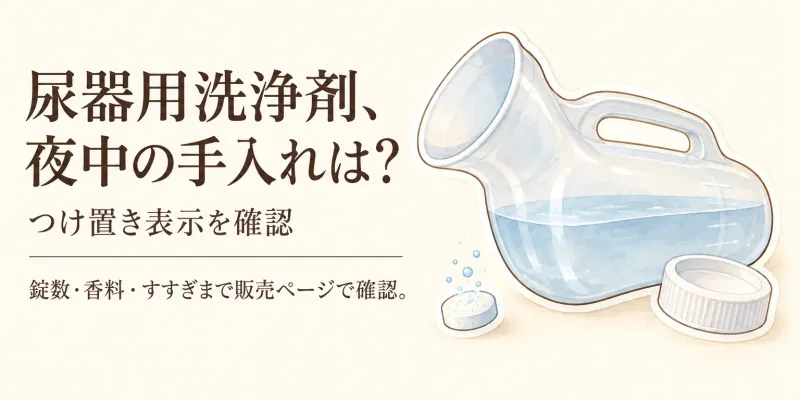 尿器用洗浄剤を楽天のレビュー数順で比較｜つけ置き・計量・においの表示を確認